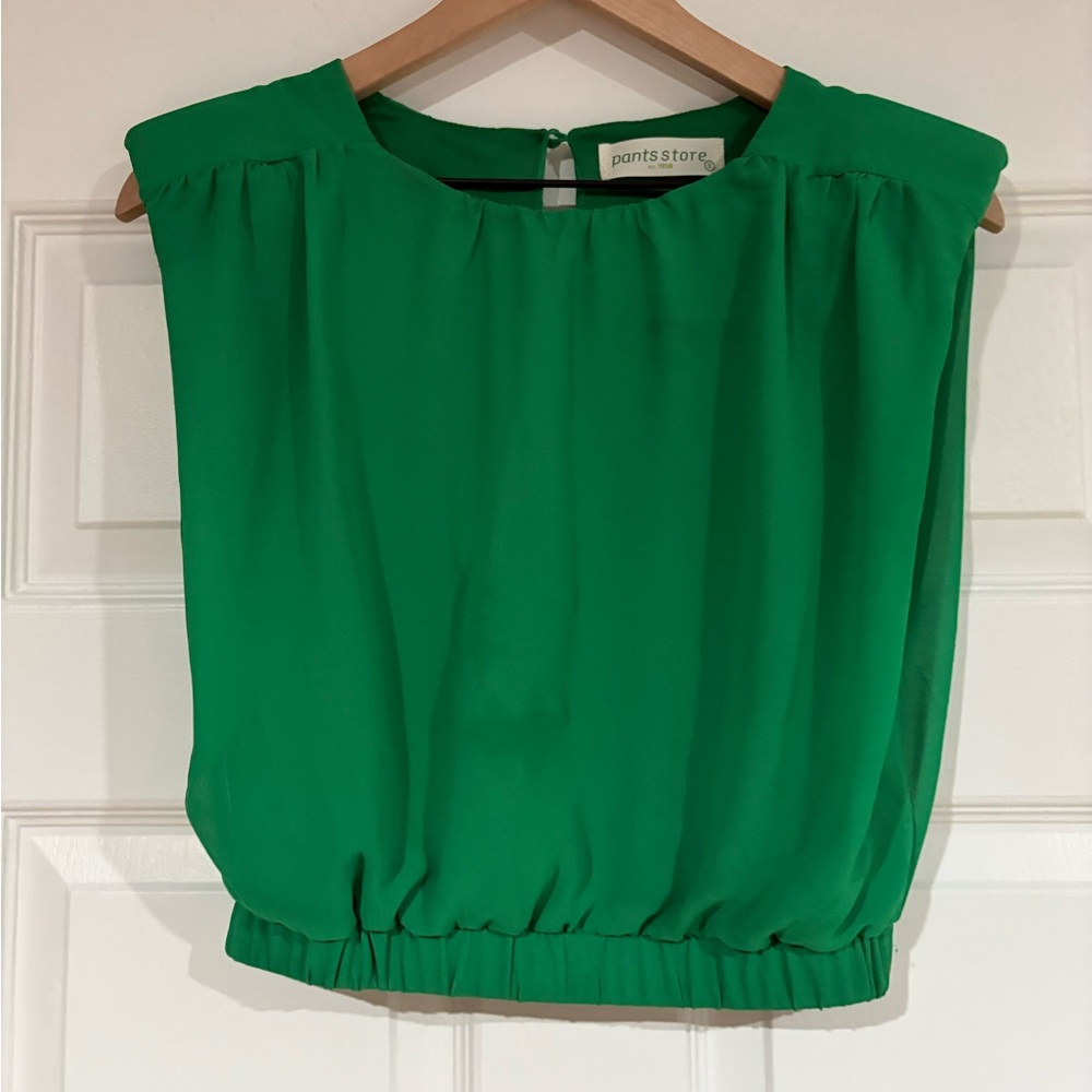 Vibrant Green Blouse by Pants Store